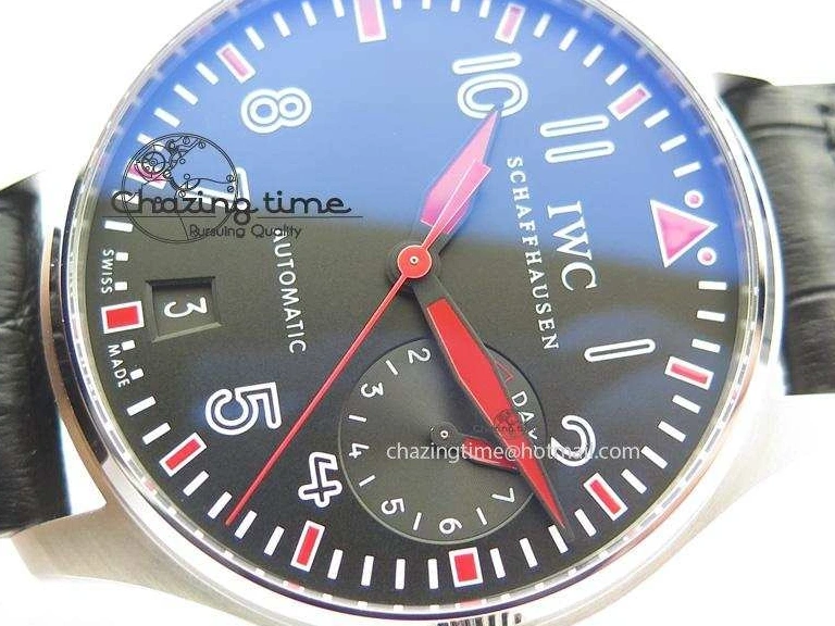 MIROTIME 0509 RelaxedFit Big Pilot Real PR IW500435 “Muhammad Ali” ZF Best Edition On Black Leather Strap A 7295